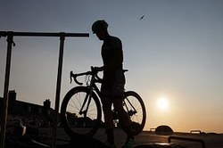 Picture of a silouette of a cyclist.