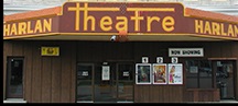 Picture of Harlan Theater Movie house storefront.
