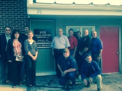 Picture of chamber member Fox Legal Support Service's Ambassador visit.