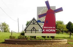 Picture of Elk Horn's new community welcome sign.