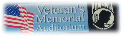 Picture of the Veteran's Memorial Auditorium sign
