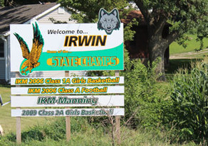 Picture of Irwin Welcome Sign.